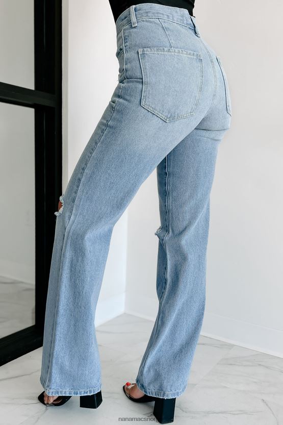 lett syre NanaMacs mitt visittkort høye jeans med brede ben 402NJ03370