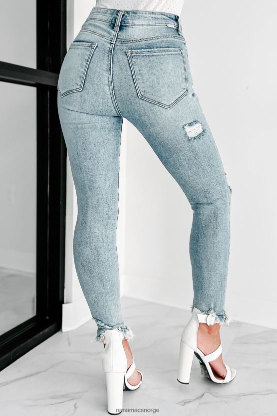 lys NanaMacs følelse av at det haster mellomhøye distressed steget skinny jeans 402NJ03490