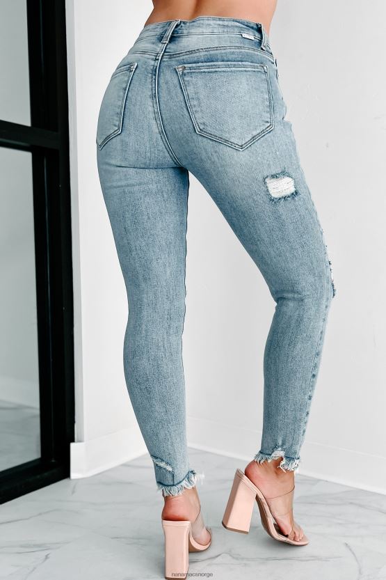 lys NanaMacs følelse av at det haster mellomhøye distressed steget skinny jeans 402NJ03490