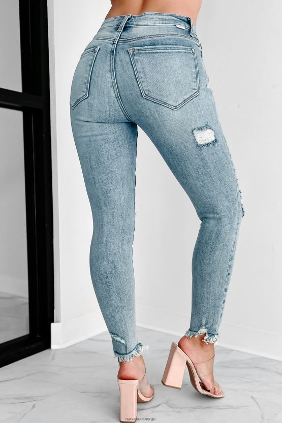 lys NanaMacs følelse av at det haster mellomhøye distressed steget skinny jeans 402NJ03490