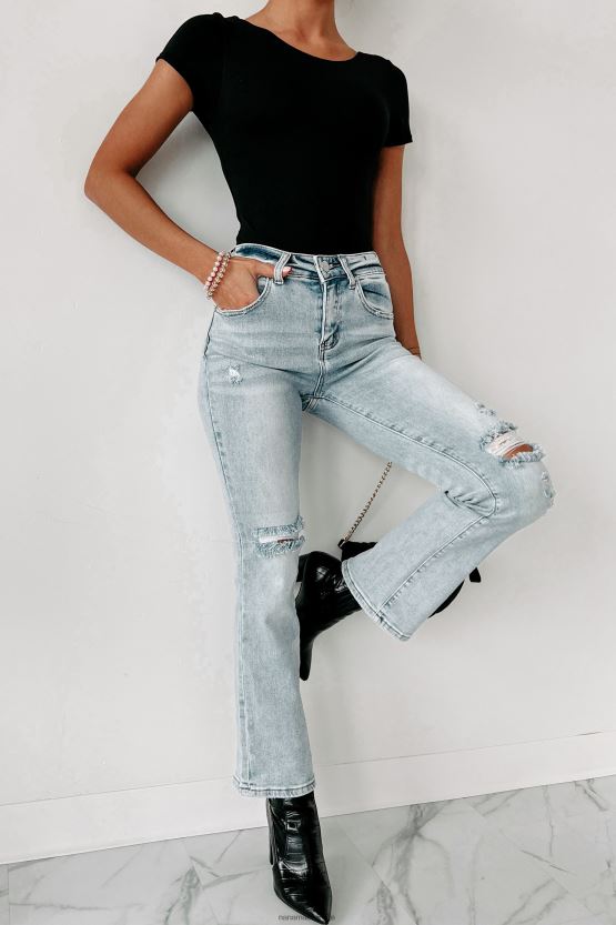 lys NanaMacs instant friends mid-rise distressed hevet jeans med rette ben 402NJ03495