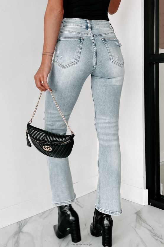 lys NanaMacs instant friends mid-rise distressed hevet jeans med rette ben 402NJ03495