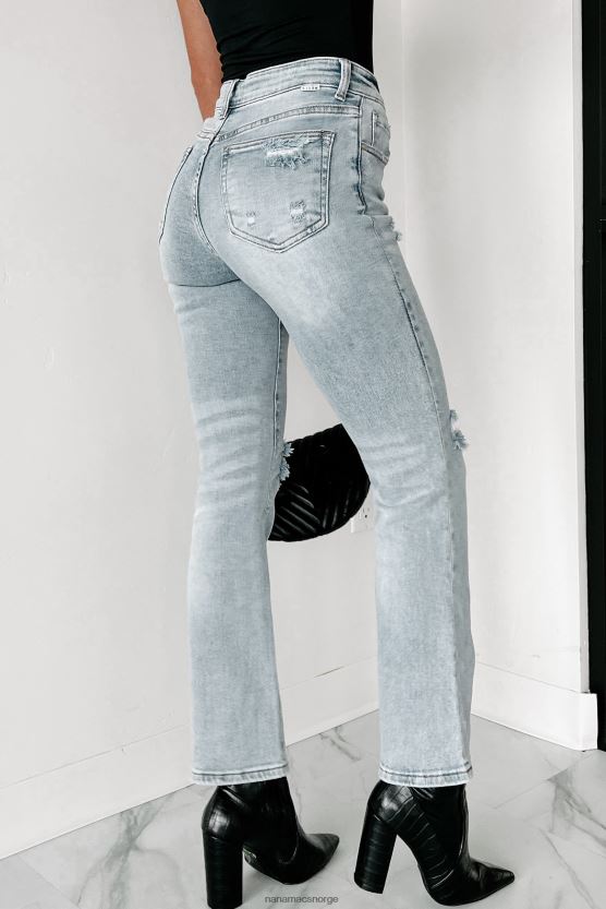 lys NanaMacs instant friends mid-rise distressed hevet jeans med rette ben 402NJ03495