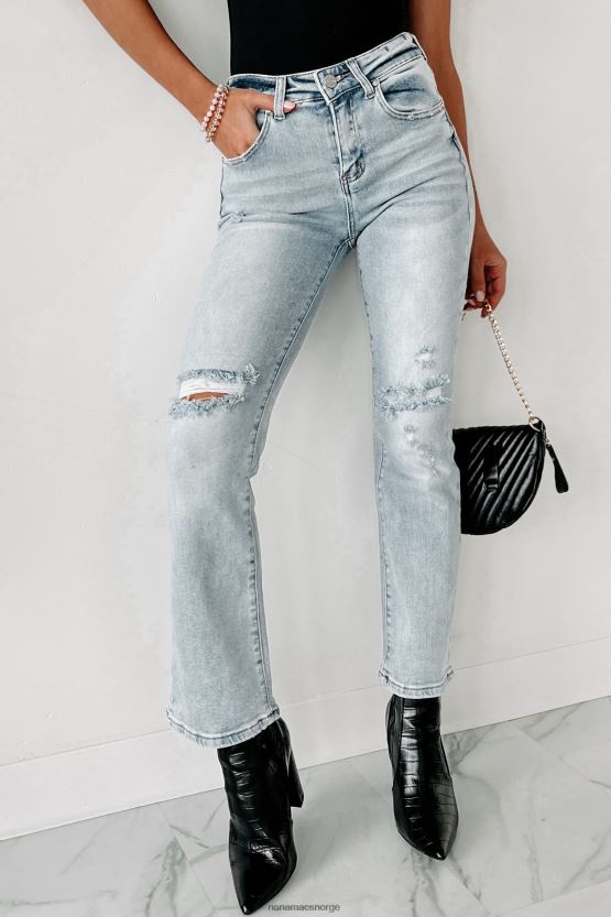 lys NanaMacs instant friends mid-rise distressed hevet jeans med rette ben 402NJ03495