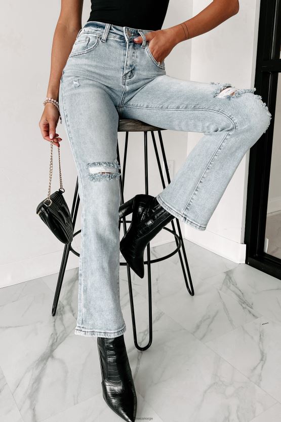 lys NanaMacs instant friends mid-rise distressed hevet jeans med rette ben 402NJ03495