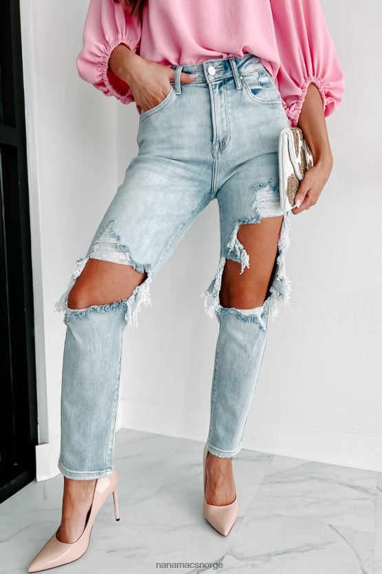 lys NanaMacs izetta high rise distressed risen slim straight jeans 402NJ03461