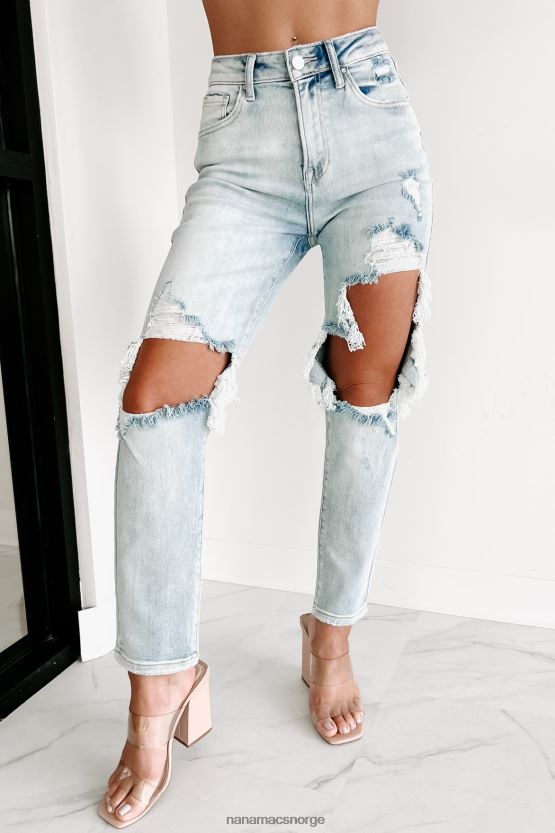 lys NanaMacs izetta high rise distressed risen slim straight jeans 402NJ03461