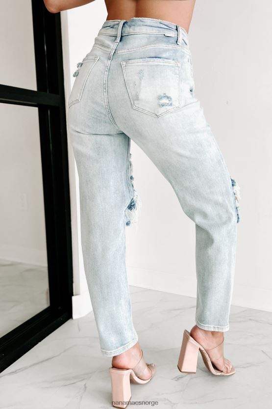 lys NanaMacs izetta high rise distressed risen slim straight jeans 402NJ03461