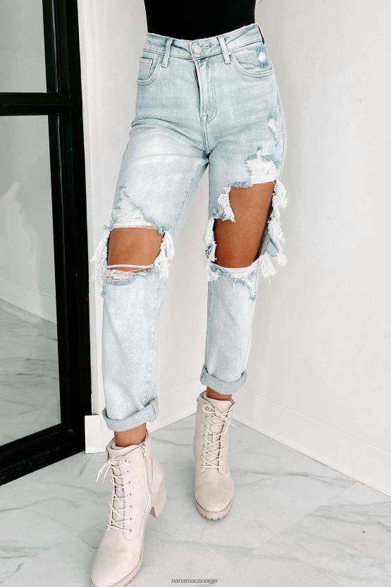 lys NanaMacs izetta high rise distressed risen slim straight jeans 402NJ03461