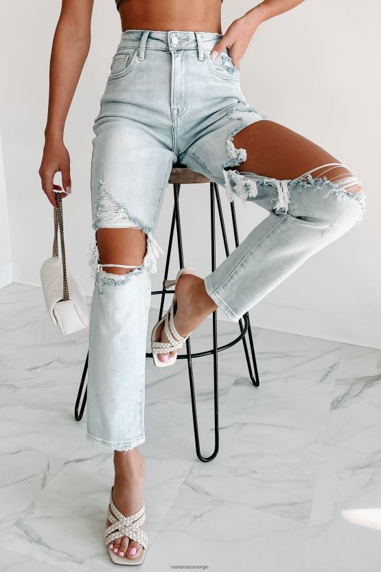 lys NanaMacs izetta high rise distressed risen slim straight jeans 402NJ03461