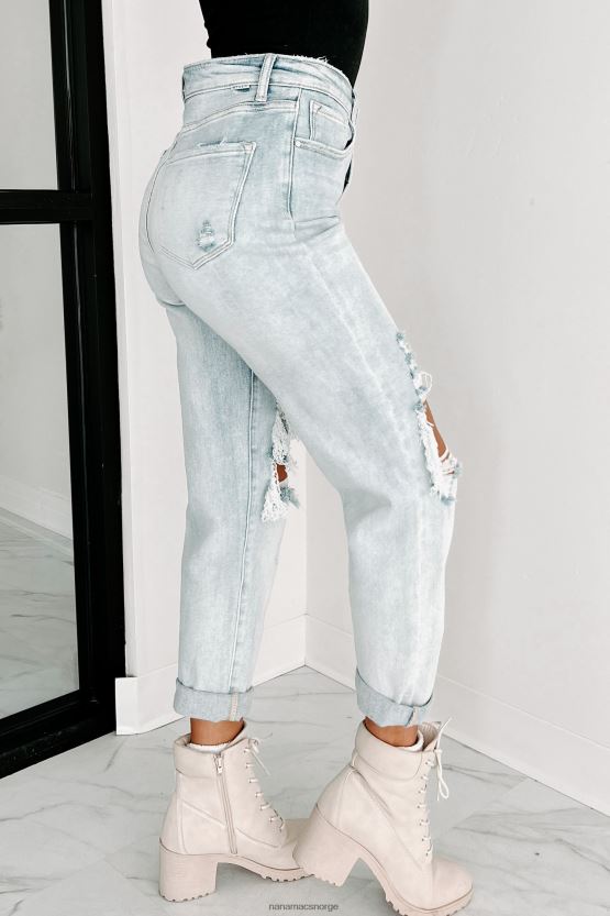 lys NanaMacs izetta high rise distressed risen slim straight jeans 402NJ03461