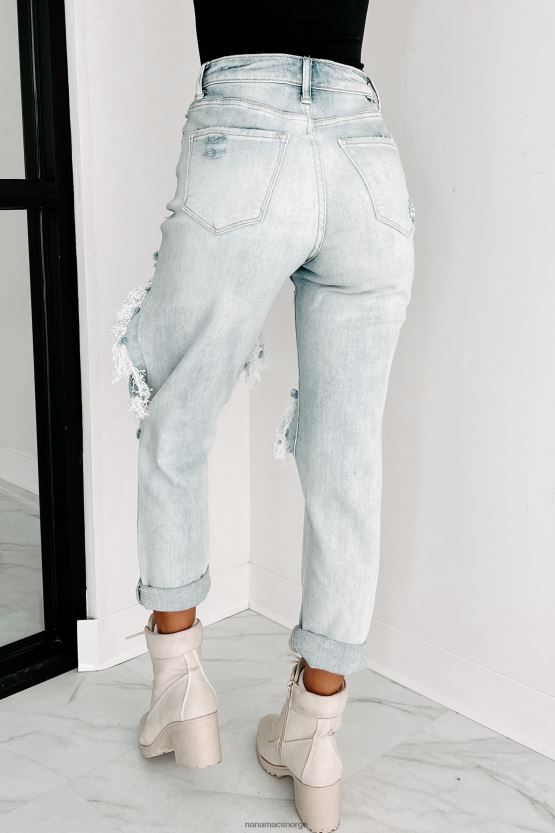 lys NanaMacs izetta high rise distressed risen slim straight jeans 402NJ03461