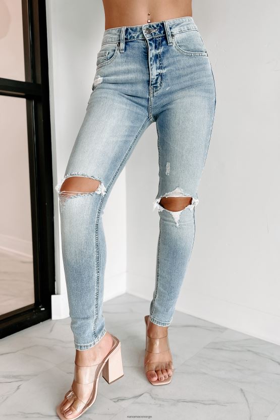 lys NanaMacs kjøle jets high rise distressed eunina skinny jeans 402NJ03421