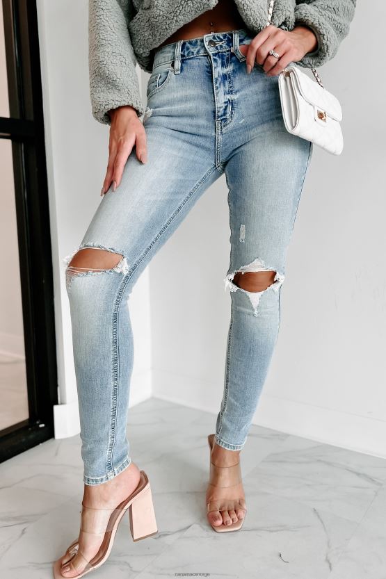 lys NanaMacs kjøle jets high rise distressed eunina skinny jeans 402NJ03421
