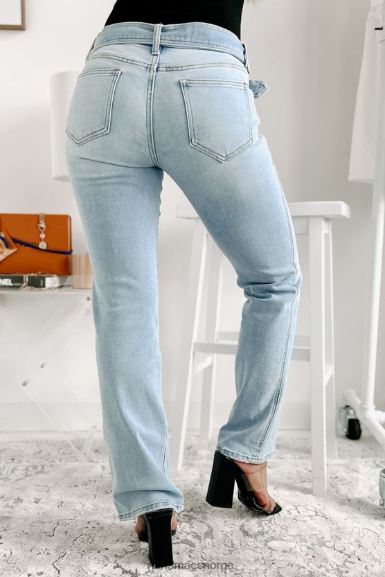lys NanaMacs matchende vibes beltede lave jeans med cello flare 402NJ03508