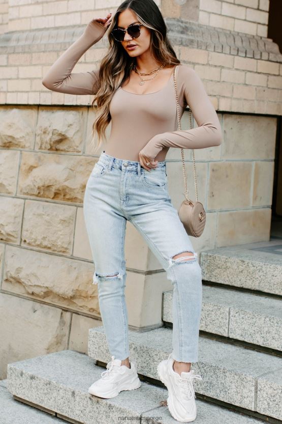 lys NanaMacs nøkkel det ned høy stige mom jeans 402NJ03429