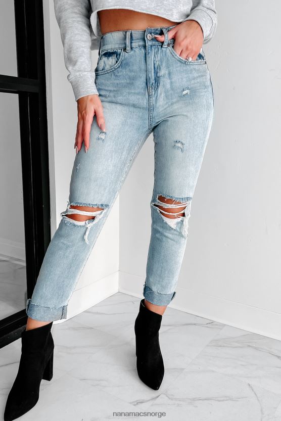 lys NanaMacs ny lease on life høyhus distressed rewash mom jeans 402NJ03436
