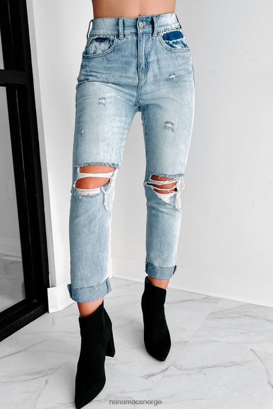 lys NanaMacs ny lease on life høyhus distressed rewash mom jeans 402NJ03436