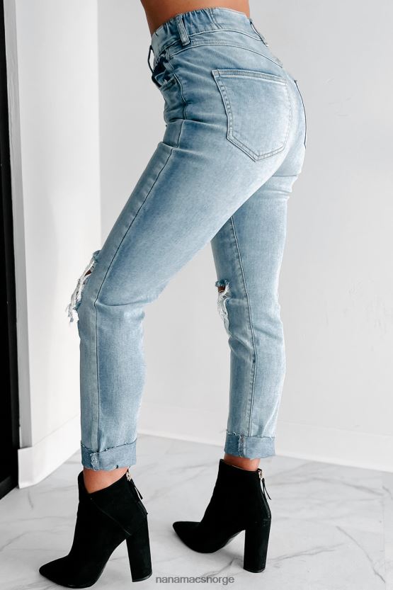 lys NanaMacs ny lease on life høyhus distressed rewash mom jeans 402NJ03436