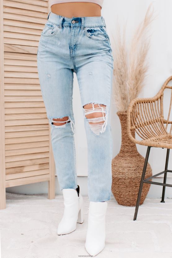 lys NanaMacs ny lease on life høyhus distressed rewash mom jeans 402NJ03436