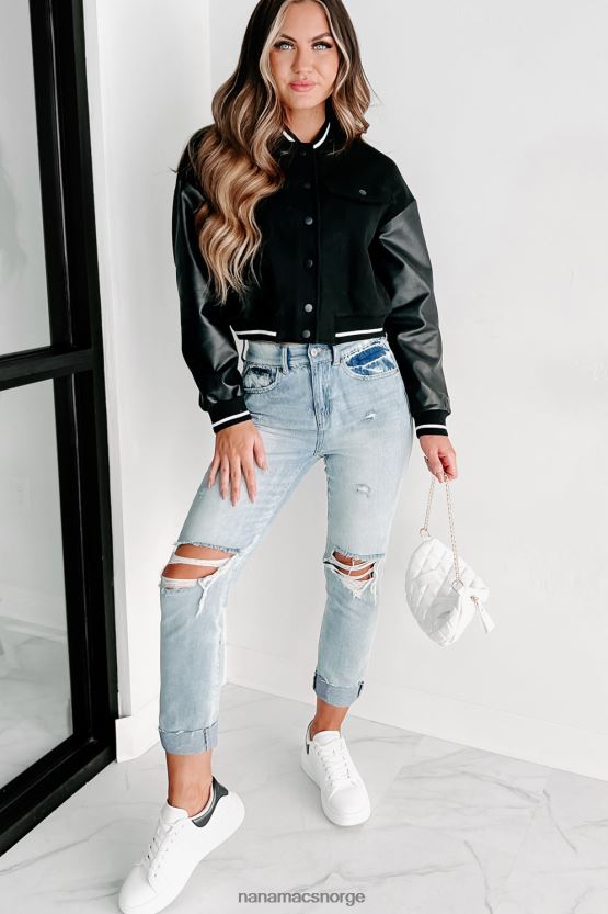 lys NanaMacs ny lease on life høyhus distressed rewash mom jeans 402NJ03436