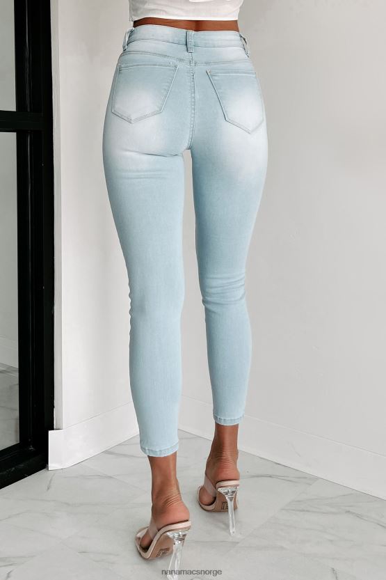 lys NanaMacs spol fremover skinny-jeans med høye knapper 402NJ03392