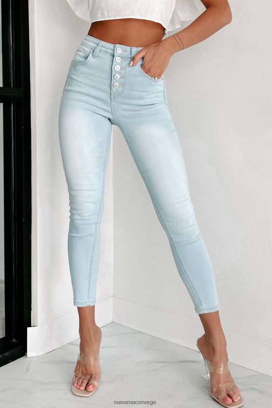 lys NanaMacs spol fremover skinny-jeans med høye knapper 402NJ03392