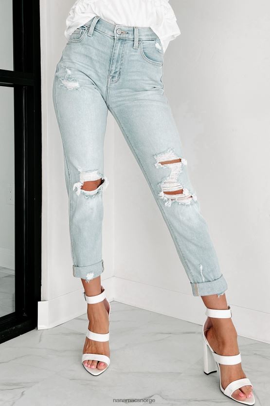 lys NanaMacs tirsdagens hjertesorg høyhus distressed eunina boyfriend jeans 402NJ03403