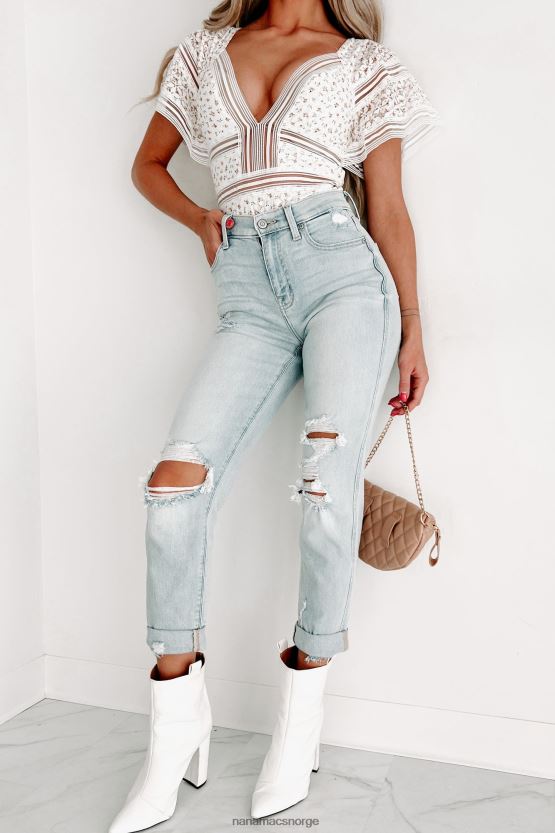 lys NanaMacs tirsdagens hjertesorg høyhus distressed eunina boyfriend jeans 402NJ03403
