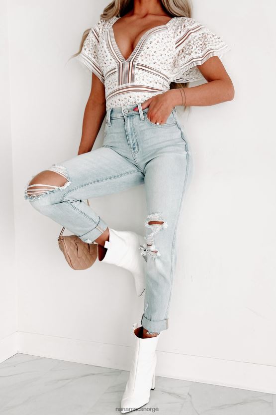 lys NanaMacs tirsdagens hjertesorg høyhus distressed eunina boyfriend jeans 402NJ03403