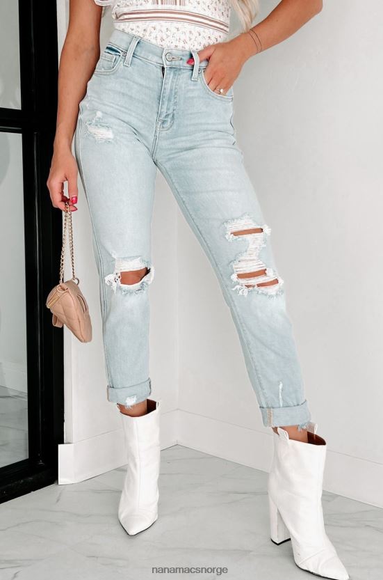 lys NanaMacs tirsdagens hjertesorg høyhus distressed eunina boyfriend jeans 402NJ03403