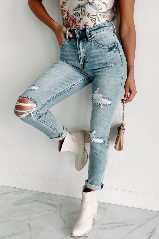 lys NanaMacs tisha high rise distressed avslappet passform skinny risen jeans 402NJ03428