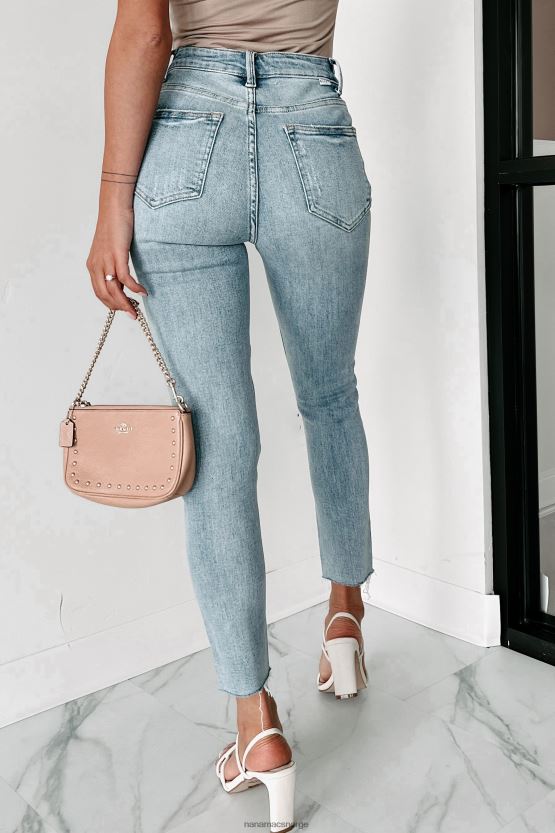 lys NanaMacs tisha high rise distressed avslappet passform skinny risen jeans 402NJ03428