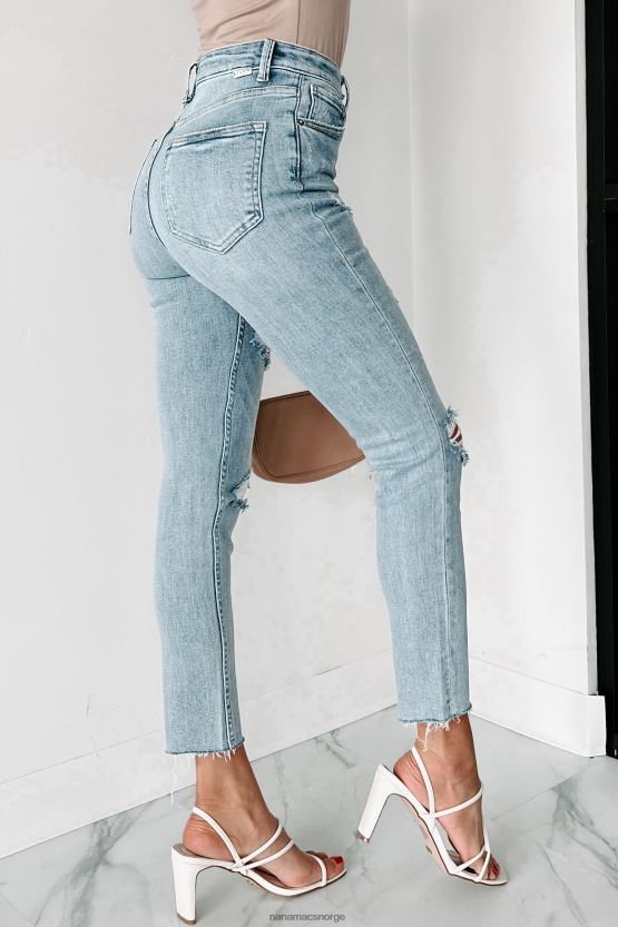 lys NanaMacs tisha high rise distressed avslappet passform skinny risen jeans 402NJ03428