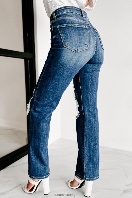 mørk NanaMacs alvarado høye jeans med rette ben 402NJ03426