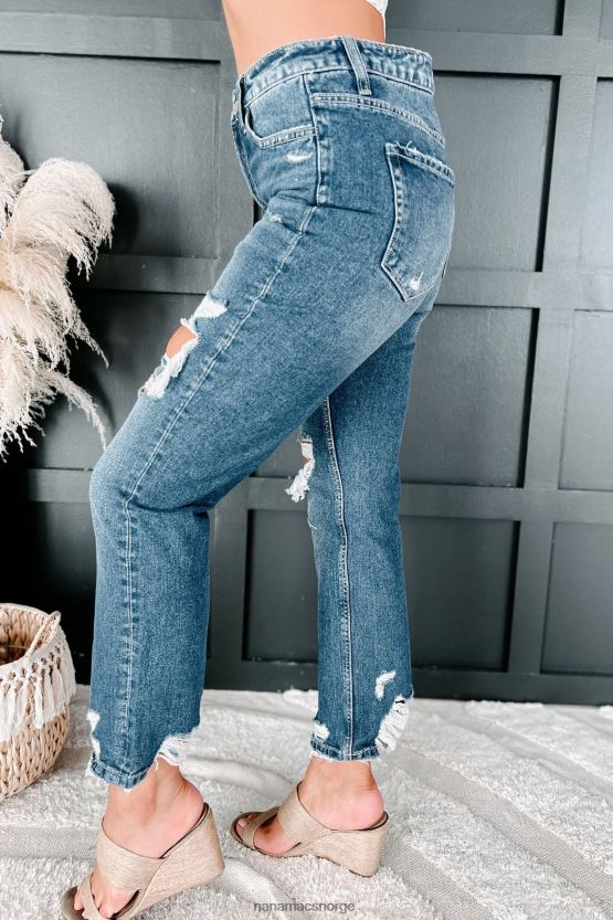 mørk NanaMacs klare drømmer høyhus flyvende ape nødlidende beskåret jeans med rette ben 402NJ03442