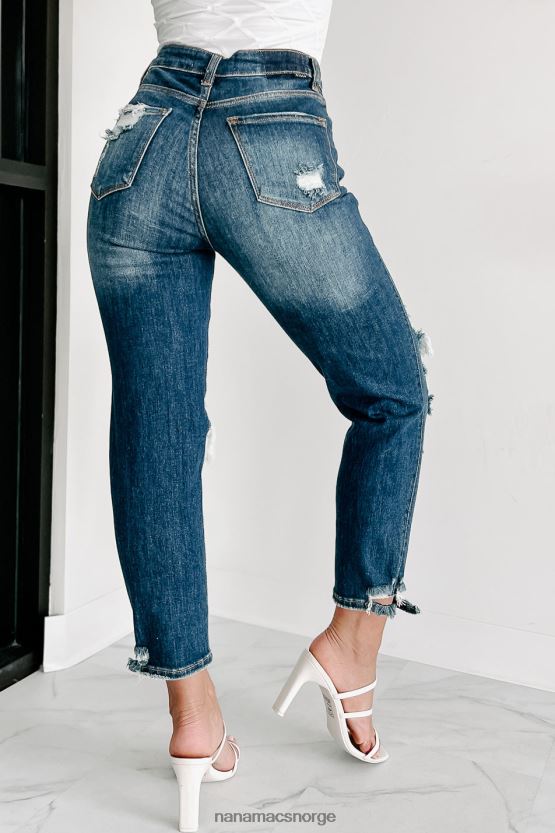 mørk NanaMacs lagre unnskyldninger høy stige distressed risen boyfriend jeans 402NJ03391