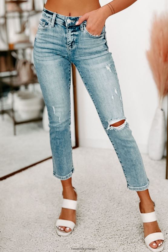 medium NanaMacs all that jazz mid-rise vervet slim straight distressed jeans 402NJ03500