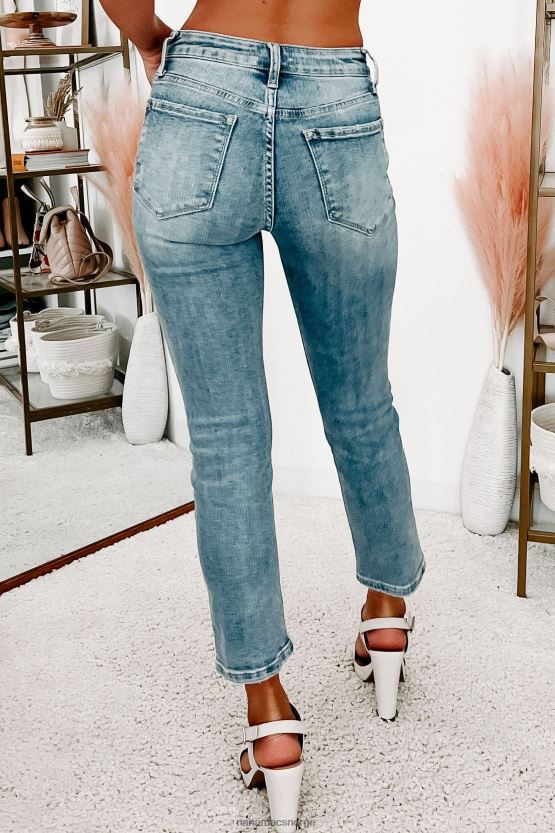 medium NanaMacs all that jazz mid-rise vervet slim straight distressed jeans 402NJ03500