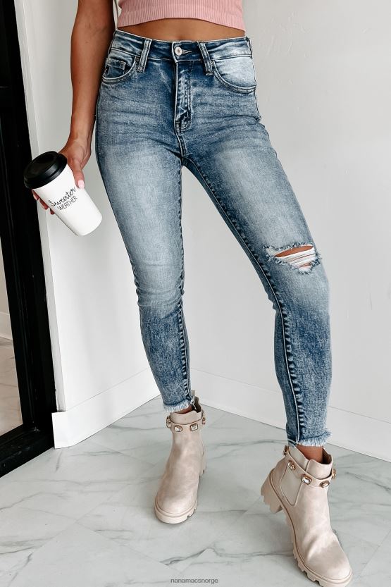 medium NanaMacs går videre høye kancan distressed jeans 402NJ03434