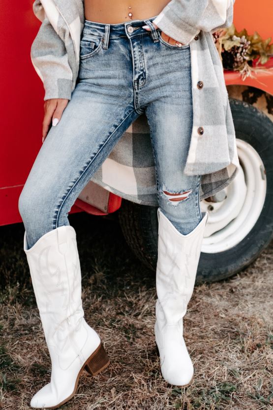 medium NanaMacs går videre høye kancan distressed jeans 402NJ03434