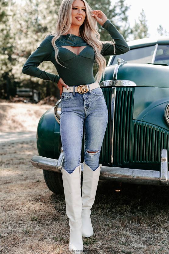 medium NanaMacs går videre høye kancan distressed jeans 402NJ03434