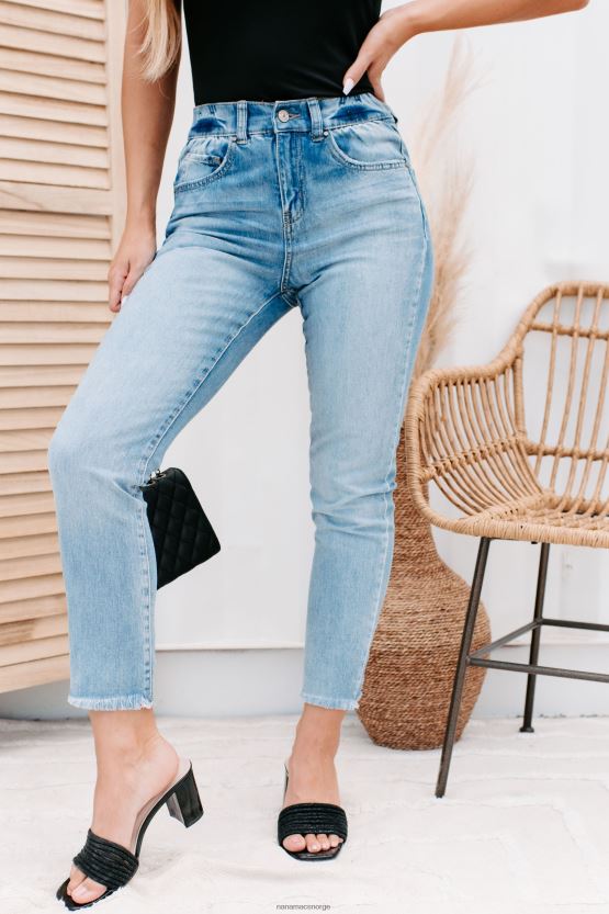 medium NanaMacs midt på veien høyhus ikke-distressed rewash mom jeans 402NJ03435