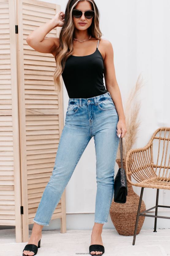 medium NanaMacs midt på veien høyhus ikke-distressed rewash mom jeans 402NJ03435