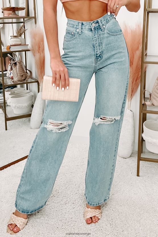 medium NanaMacs samie high rise distressed wide leg jeans 402NJ03475