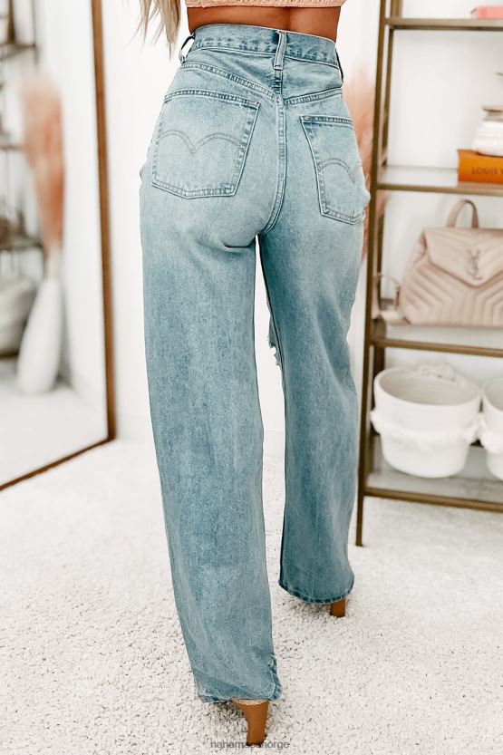 medium NanaMacs samie high rise distressed wide leg jeans 402NJ03475