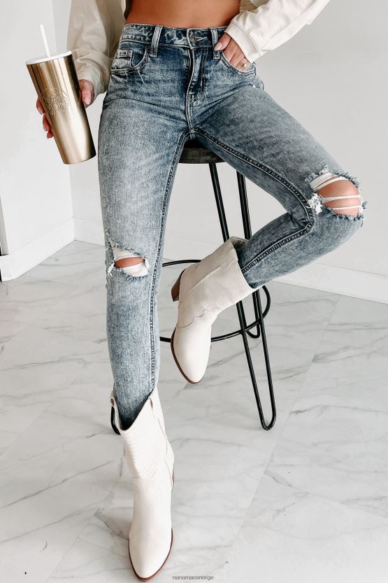 medium NanaMacs strengt casual mid-rise distressed eunina skinny jeans 402NJ03492