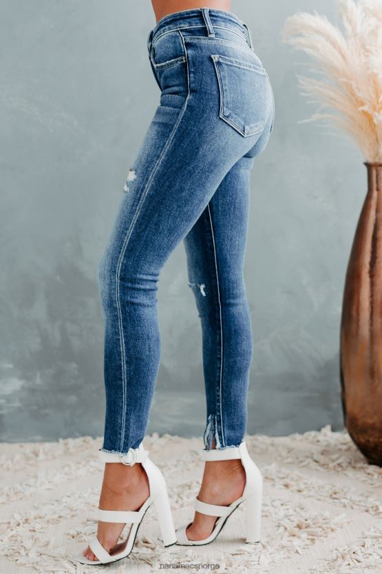 medium NanaMacs tar skritt flyvende ape mellomhøye rå hem skinny jeans 402NJ03505