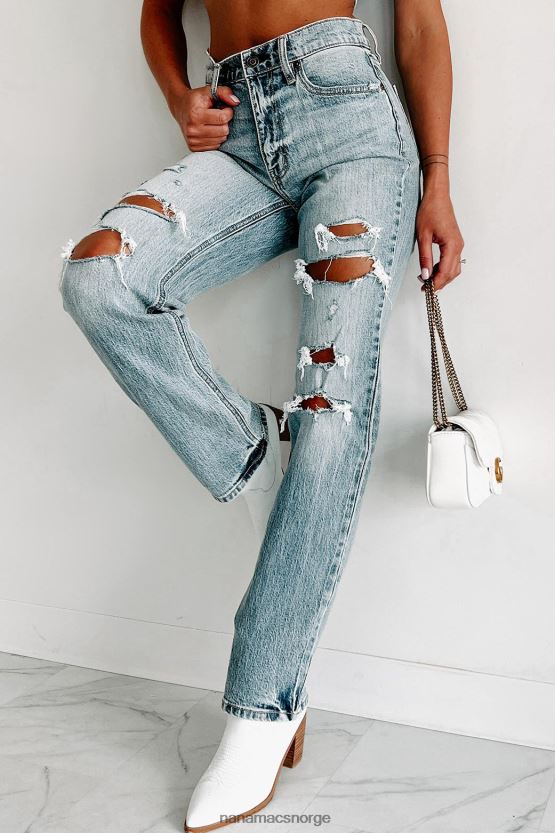 medium NanaMacs verk av skjønnlitterært eunina high rise distressed dad jeans 402NJ03419