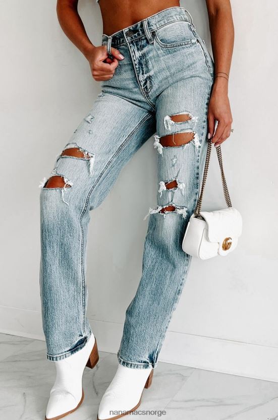 medium NanaMacs verk av skjønnlitterært eunina high rise distressed dad jeans 402NJ03419